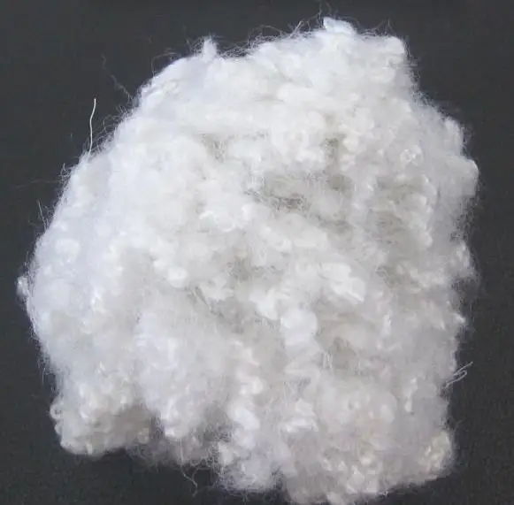 Recycled lowest price 7D*64mm HCS polyester staple fiber Polyester Fiber Manufacturers and Suppliers
