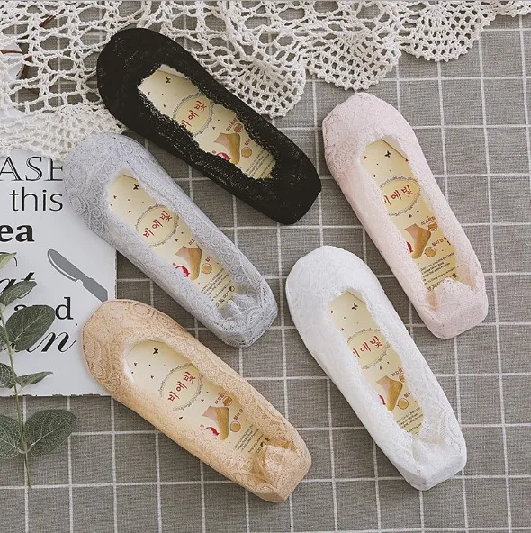 fashion girls summer style invisible lace socks women