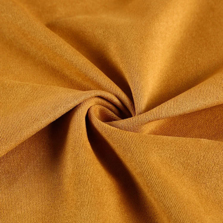 Vertical strip air layer suede polyester spandex stretch micro suede fabric