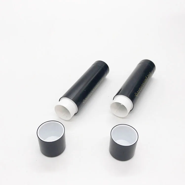 Matte color round lip balm tube