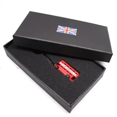 Red zinc alloy metal craft london souvenirs bus keychain