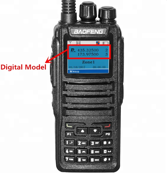 Цифровой DM-1701 BaoFeng Tier 2 мобильный радиотелефон Dual Band двухстороннее радио междугородной портативной рации