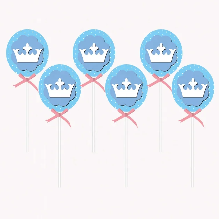 3D Cake Decoration Crown Cupcake Topper Cake Decorate Topper for Birthday Party Decoration