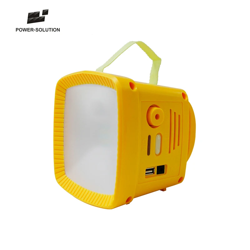 World Bank Certified Manufacturer Solar Rechargeable Lantern with FM Radio and Mobile Phone Charger
