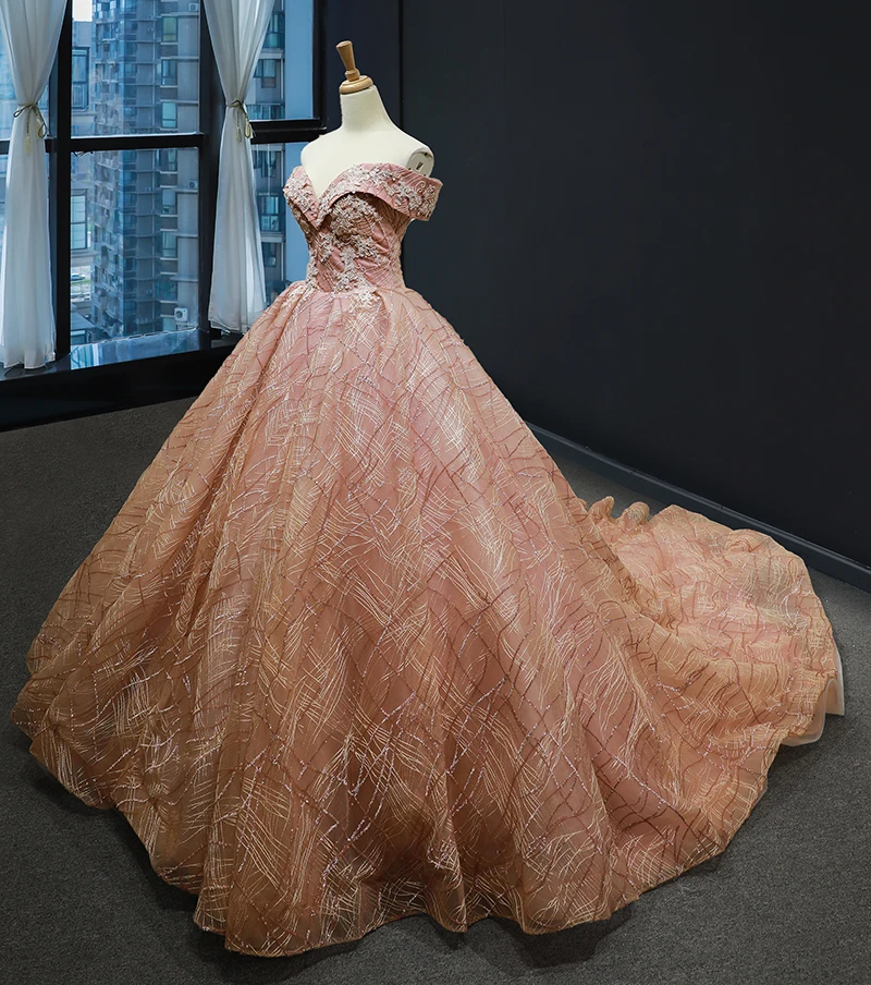 RSM66844 Ladys Fashion Evening Gown Ladies Sexy V Neck Plus Off Shoulder Evening Dress In China