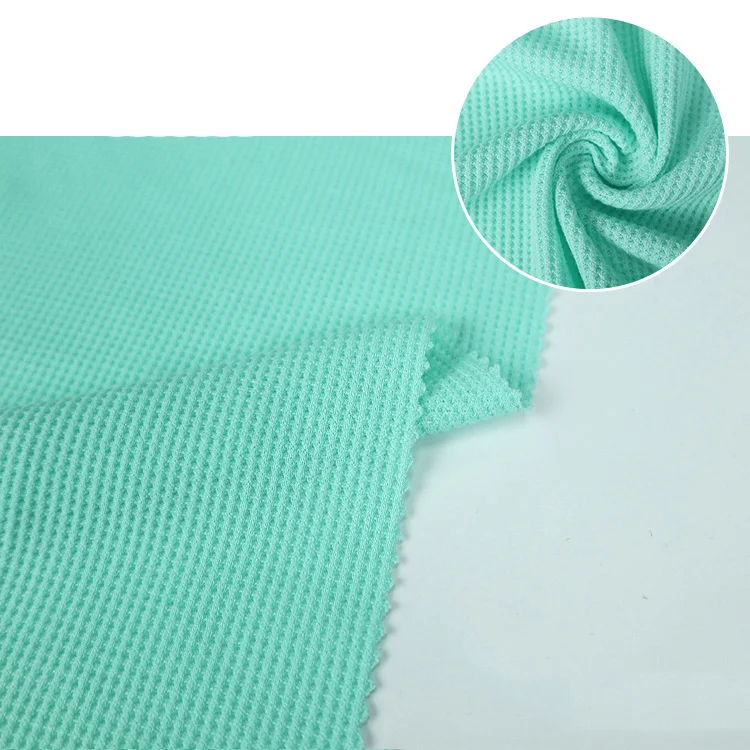 
New product t shirt thermal polyester rayon spandex waffle knitted stretch fabric 