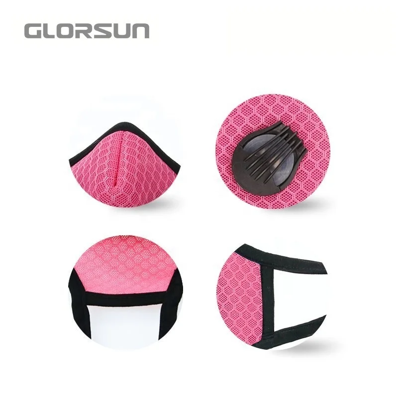 custom printed painting anti smog mount face pollution sport shield with exhalation valves mask