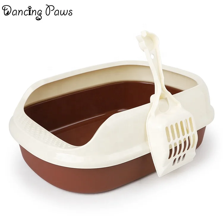 Semi-enclosed Anti-cracking polyester double-layer bottom crack-proof cat litter box toilet size S