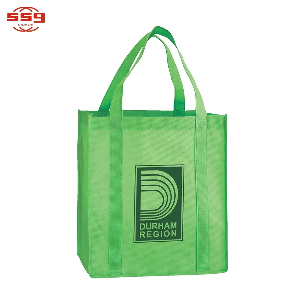 Reusable Promotional Daily Bags Custom Cheap Non Woven Carry Tote Bag Grocery Shopping Bags With Logo