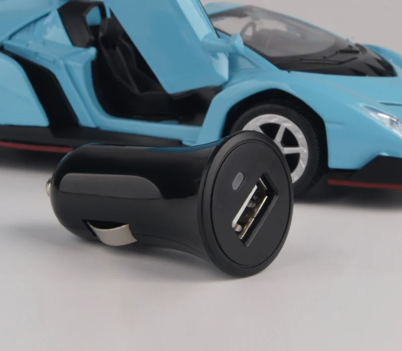 5V 2.1A Small Horn Shape 1 Port Single USB Car Charger Adapter