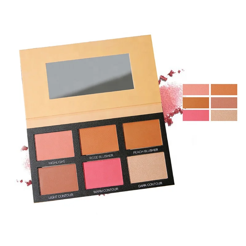 Melason OEM High Quality 6 Colors Professional Pigment Eyeshadow Palette Powder Private Label Eyeshadow Vendor