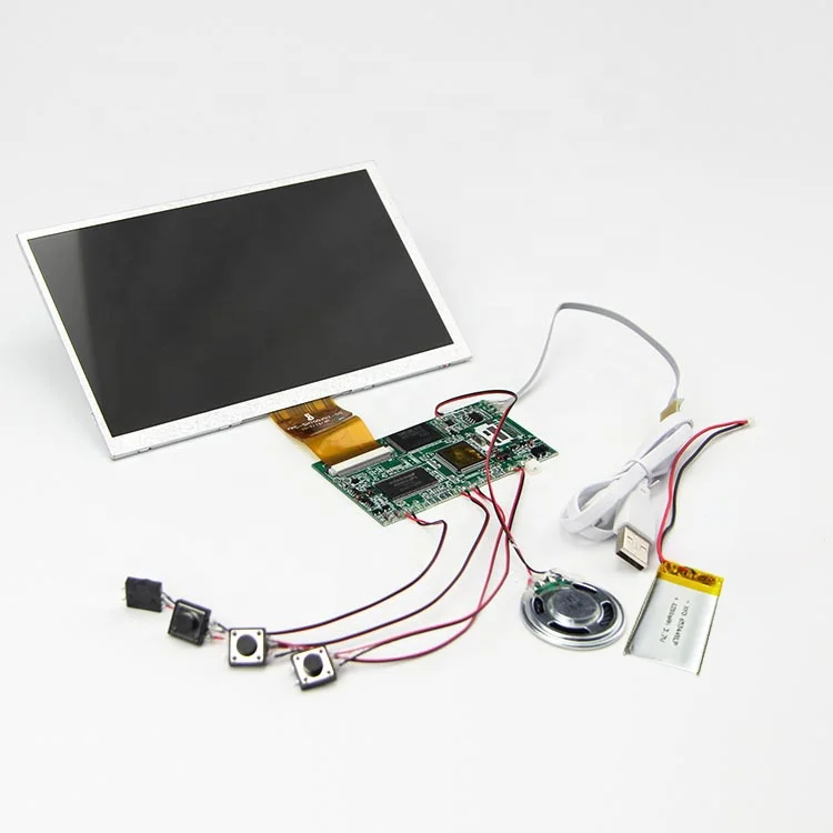Hot sale HD ips screen 7 inch tft lcd video module with rechargeable Lithium battery