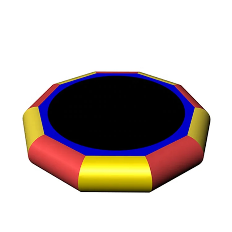 
water park use water play toy blow up water jumping trampoline games metal structure inflatable floating trampoline 