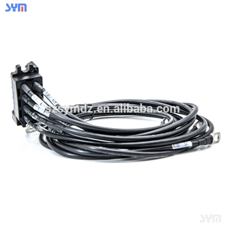 New energy power automobiles UPS solar 1/0 2/0 3/0 4/0 AWG cable ring terminal wire harness