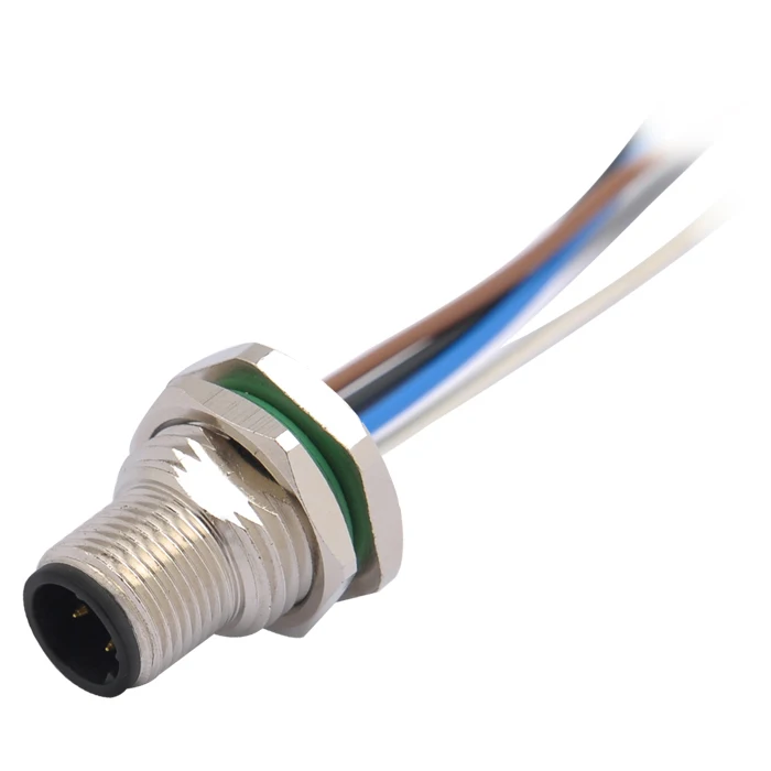 Hot sell m12 connector female 5 pin circular socket a coding 4