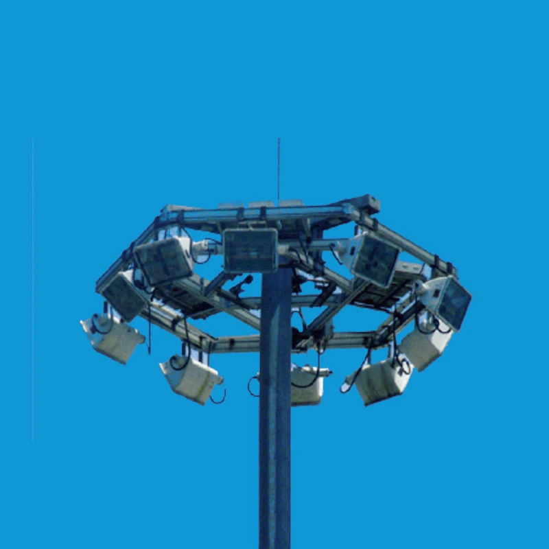 Football stadium post 30m high mast lighting pole drawing