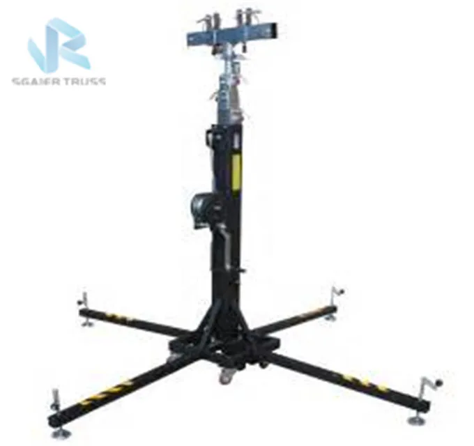 Lighting truss stand, elevator tower, lift tower truss crank