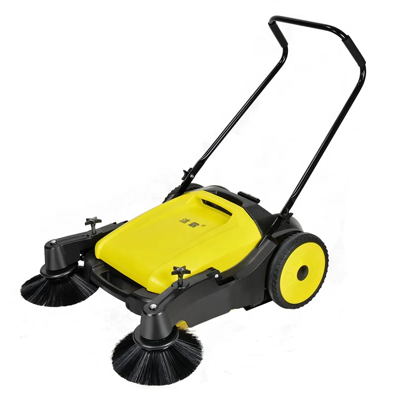 easy home cordless asphalt road hand push cleaning sweeper and ground floor sweeper for sidewalk parking lot warehouse factory