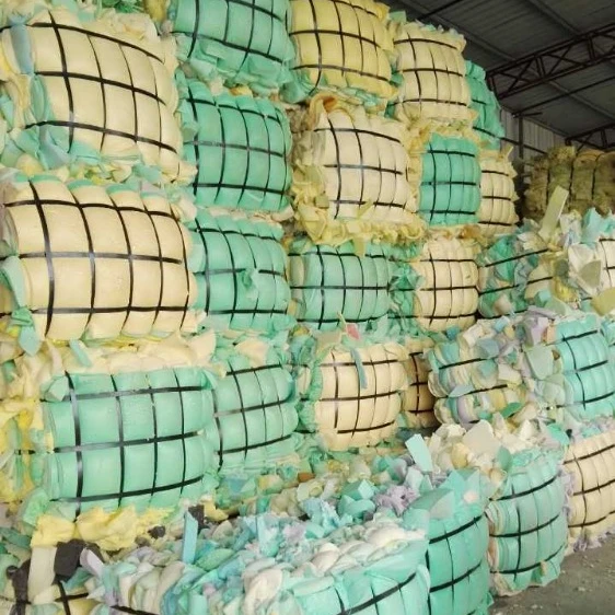 Cheap and fine polyurethane foam scrap in bales for household filler
