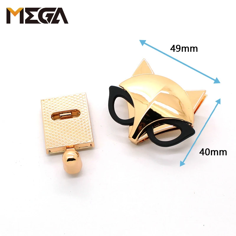 High Quality Custom Metal Handbag Twist Turn Hardware Bag Metal Lock Purse Parts Handbag Lock