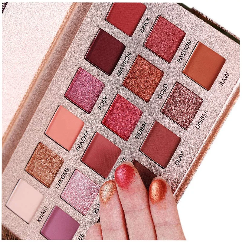 OEM ODM Makeup 18 Colors Eyeshadow Palette High Quality Private Logo Nude Eyeshadow