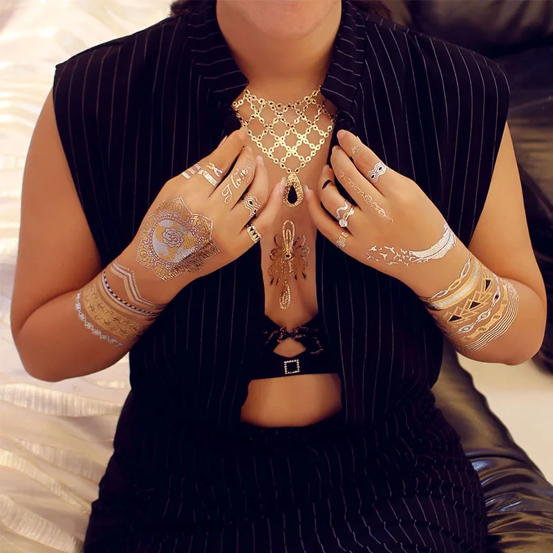 Shiny Water Transferred Crown Diamond Temporary Body Tattoo Sticker