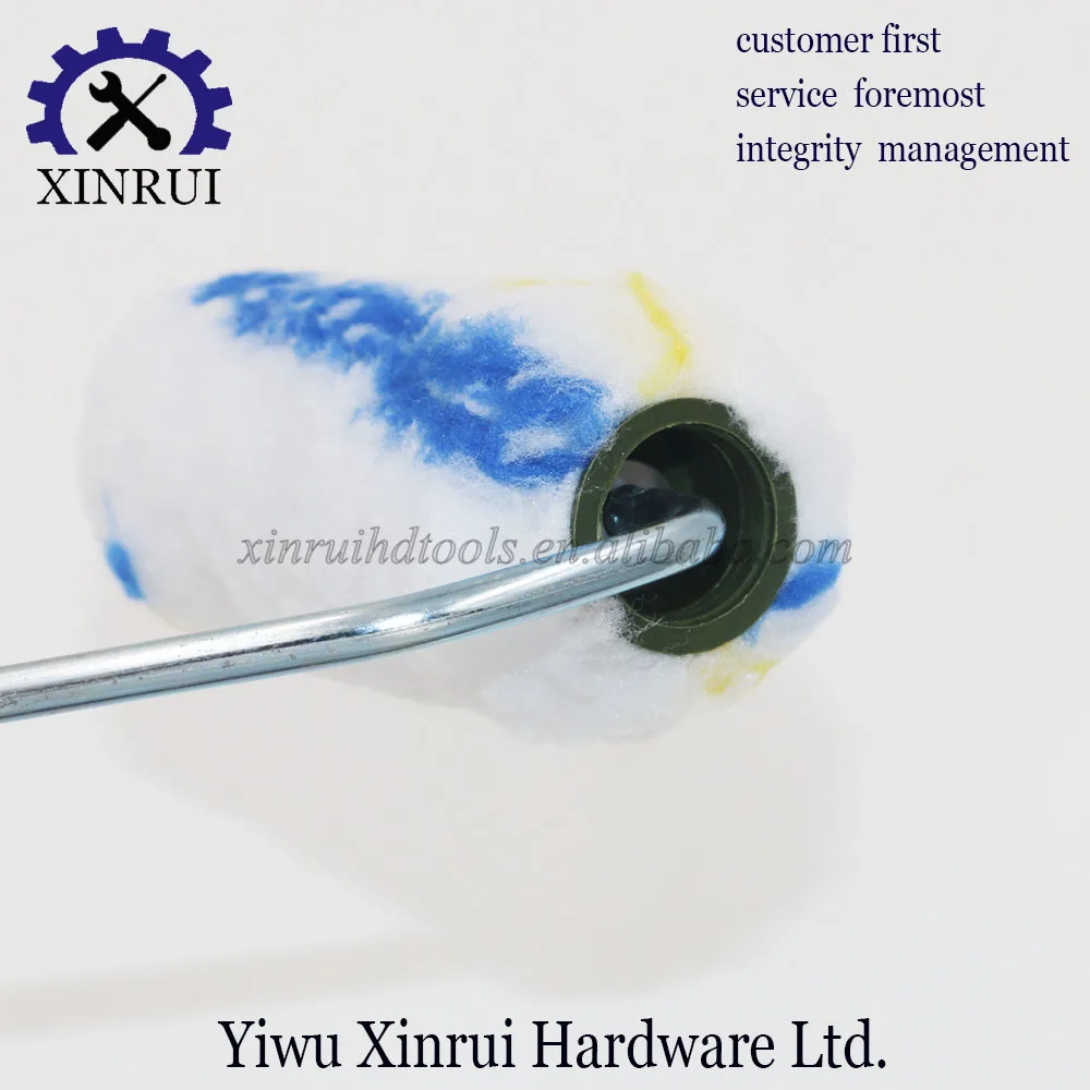 plastic handle adhesive Sheepskin industrial Wool Paint Roller Brush
