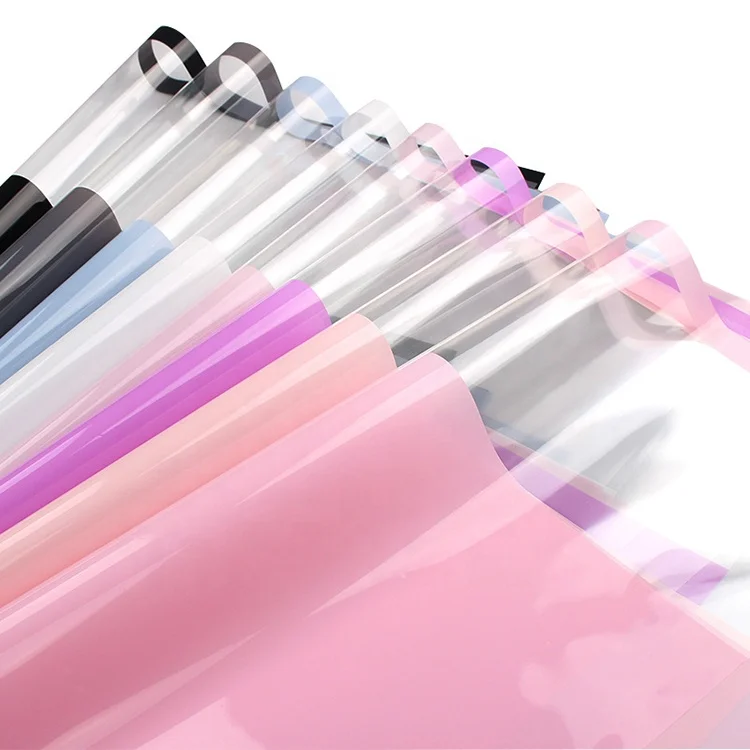 
Wholesale flower bouquet wrapping paper Custom waterproof plastic wrapping paper 