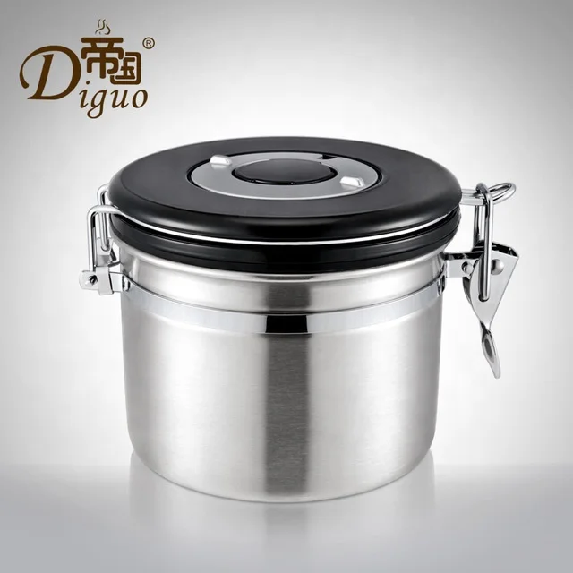 Hot Sale 800ml 1200ml Colorful Stainless Steel Airtight Canister For Sugar Food Coffee Bean Tea
