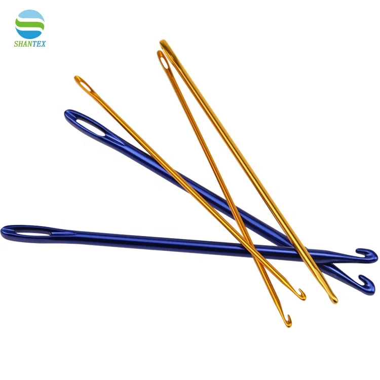 Crochet Hooks Set Aluminium Knitting Sewing Needles with Hole Handcraft Weaving Tool