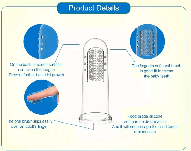 
Baby Silicone Finger Toothbrush Baby Teething Toothbrush Mini Toothbrush 