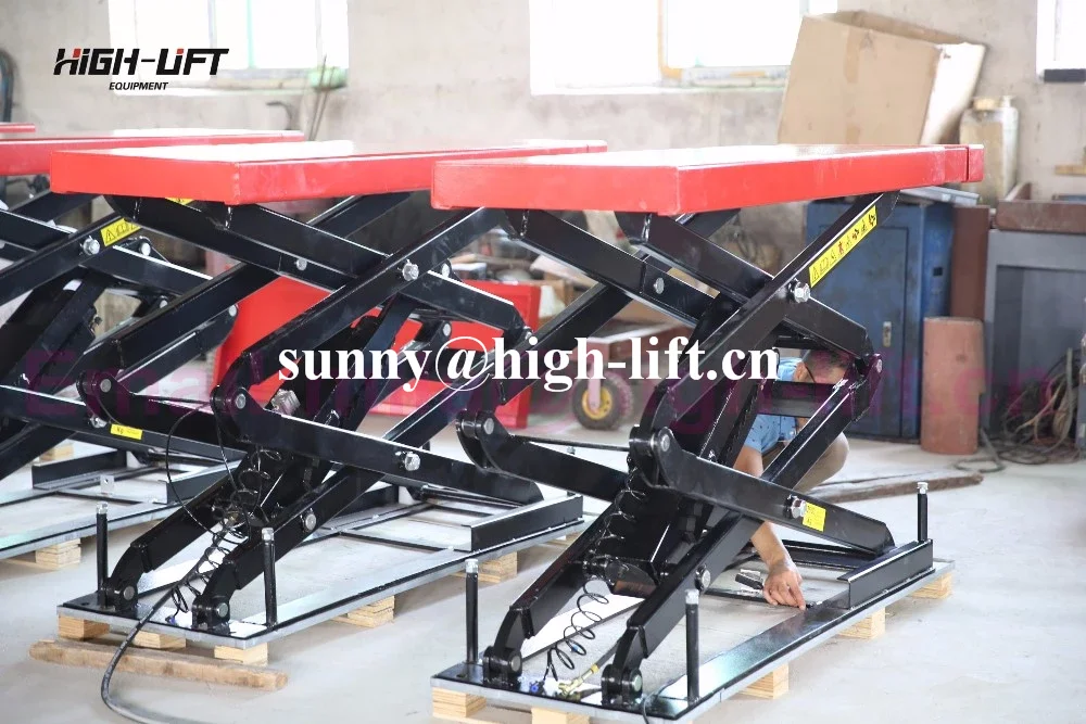 High Lift Fixed Underground Scissor lift 3500kgs 4000kgs Stationary  car scissor lift with CE certificate