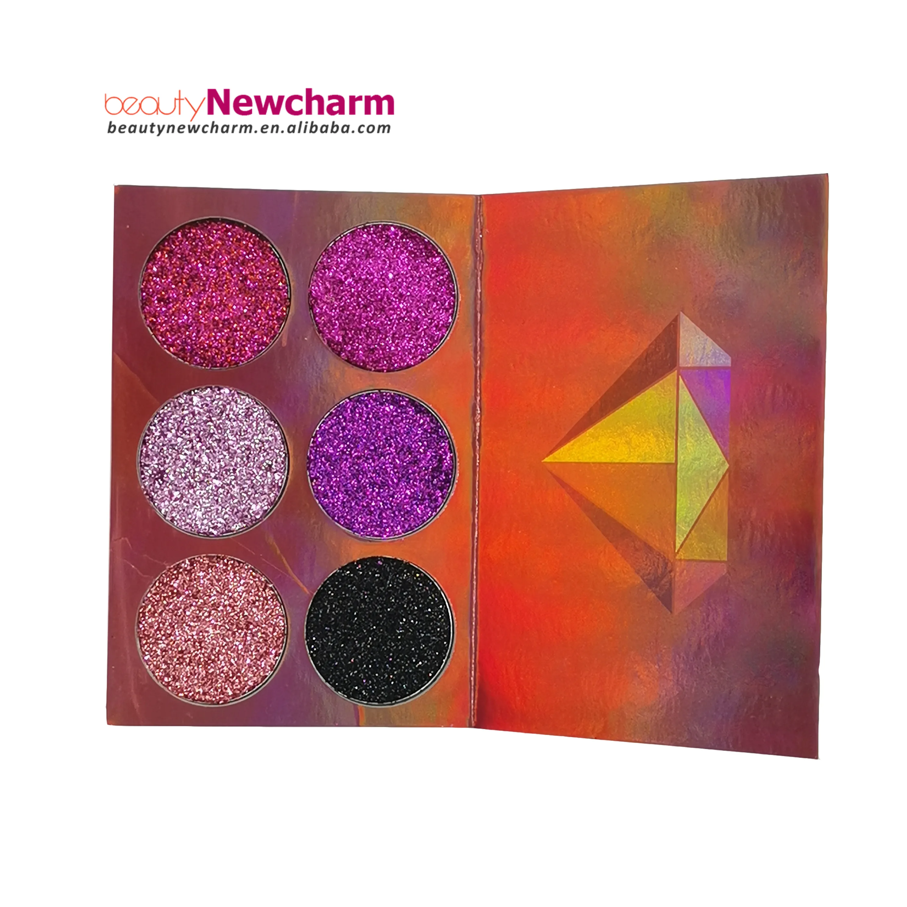 Wholesale 6 color Matte pigmented custom logo colorful pigment makeup make your own brand eyeshadow palette