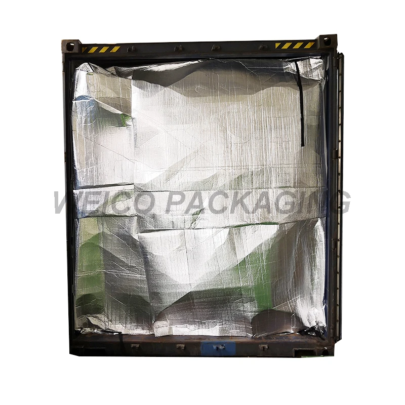 Aluminum foil woven insulated container liner thermal blanket for temperature-sensitive cargoes shipping
