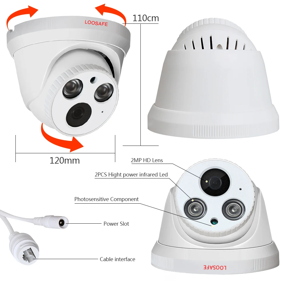 H.265X 5mp ip купольная камера Открытый poe с облако мониторинг Телефон хранения IP камеры видеонаблюдения