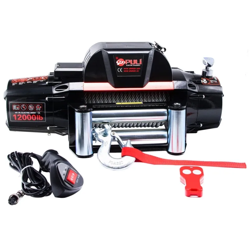 Offroad IP68 high quality 4x4 car electric winch 12000lbs with steel rope