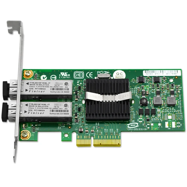 unicaca an8571-2L 10/100 / 1000M сетевая карта pcie X4 чипсет Intel 82571 lc fiber smf * 2 / lr двойной порт