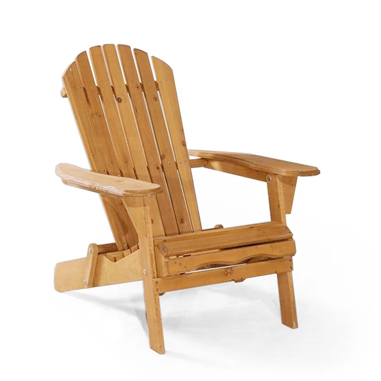 OEM outdoor adirondack folding deck chair for backyard wooden kd adirondack chair with ottoman