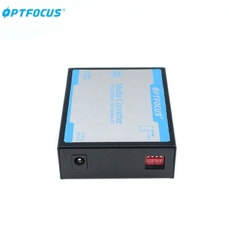 Функции DIP-переключатель 10/100/1000 M Gigabit 1 SC один волокна с 1 RJ45 порты Media Converter