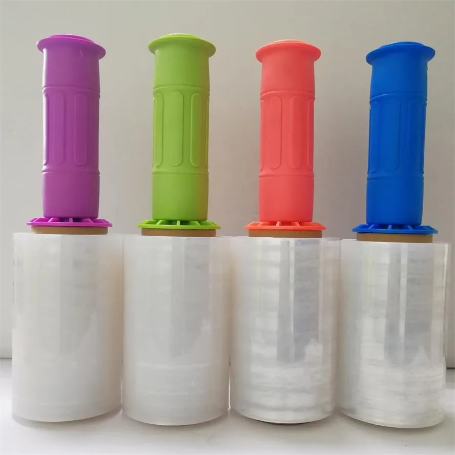 Мини растягивающаяся обертка с черным и желтым дозатором 5 дюймов