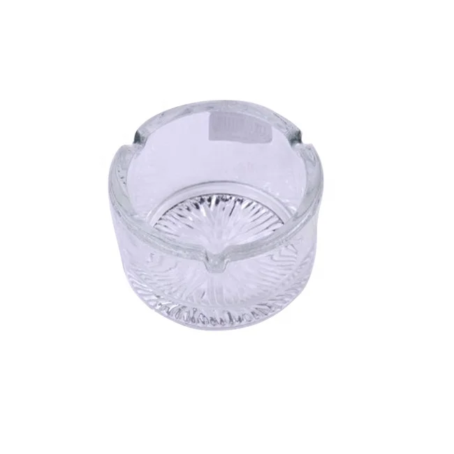 Customized hot selling printed glass ashtray