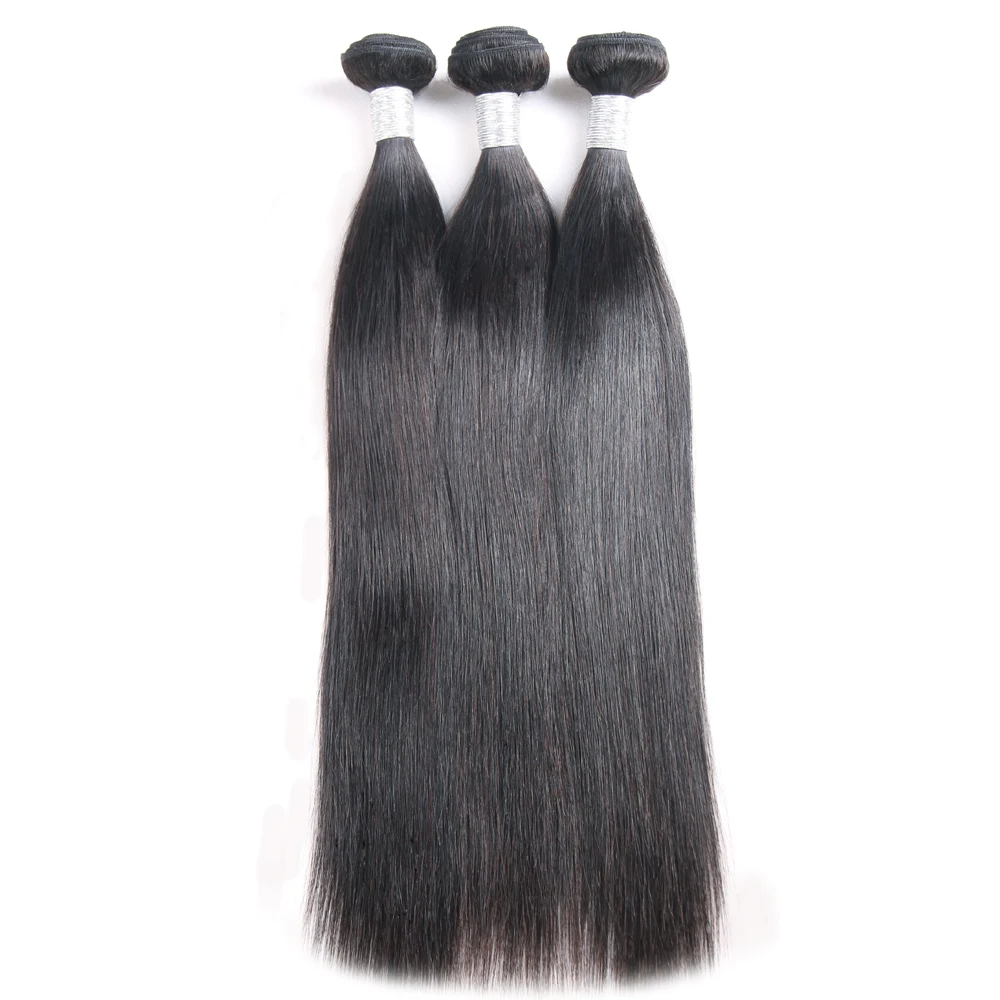 Супер красивые норковые шелковистые прямые волосы 3 пучка бразильских человеческих волос 100 грамм для женщин