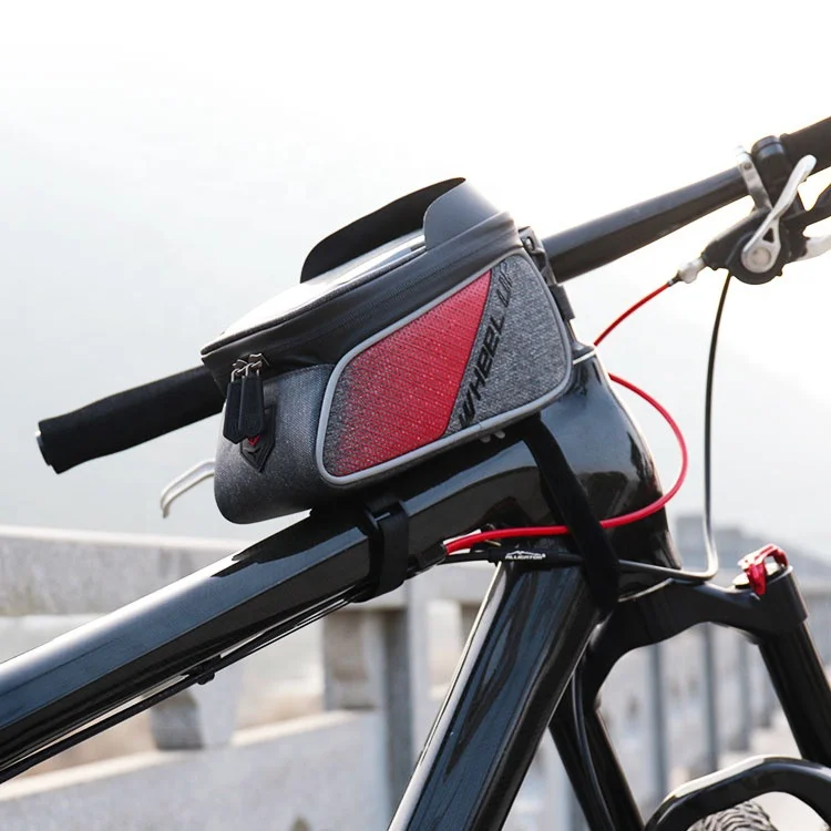 WHEEL UP Black Grey Bicycle Storage Frame Bag Bike Bicycle Phone Bag