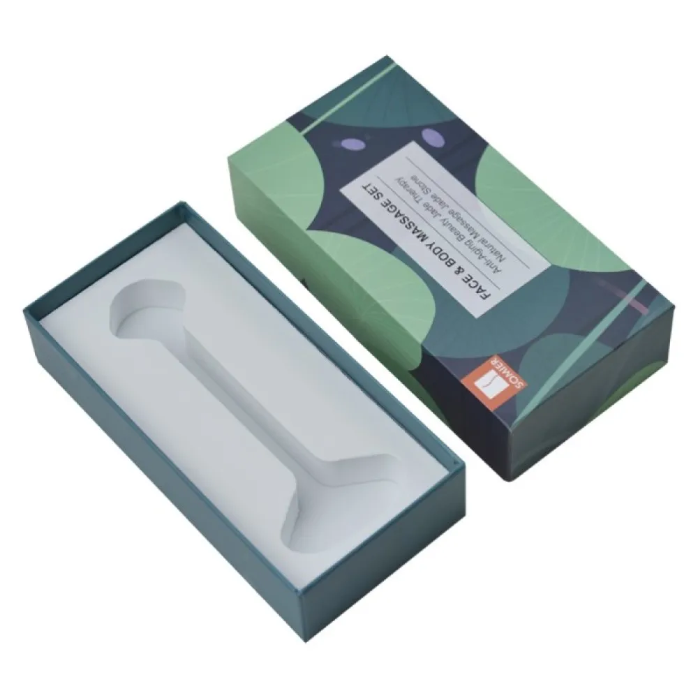 Free Sample China Manufacturer Papierowe Pudelko 2 Piece Lid and Base Jade Roller Gua Sha Box Retail Packaging with EVA Insert