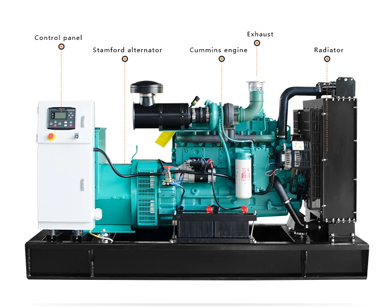 Open Type 50 HZ 200KW Diesel Generator  With Engine Cummins 6LTAA8.9-G2 For Australia Use