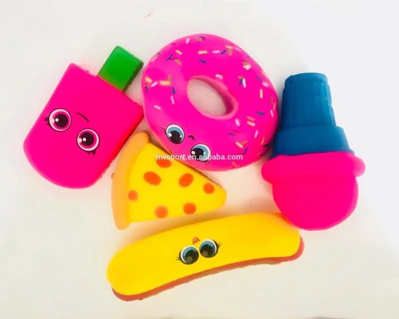 Cheap decompress food toys funny bread shaped stress relief toy soft pu foam squishy bread high quality slow rising food toys