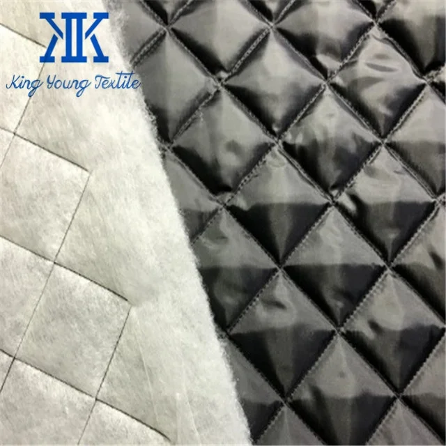 cheap quilted lining fabric / jelly roll quilt fabric / polyester diamond quilted sew fabric