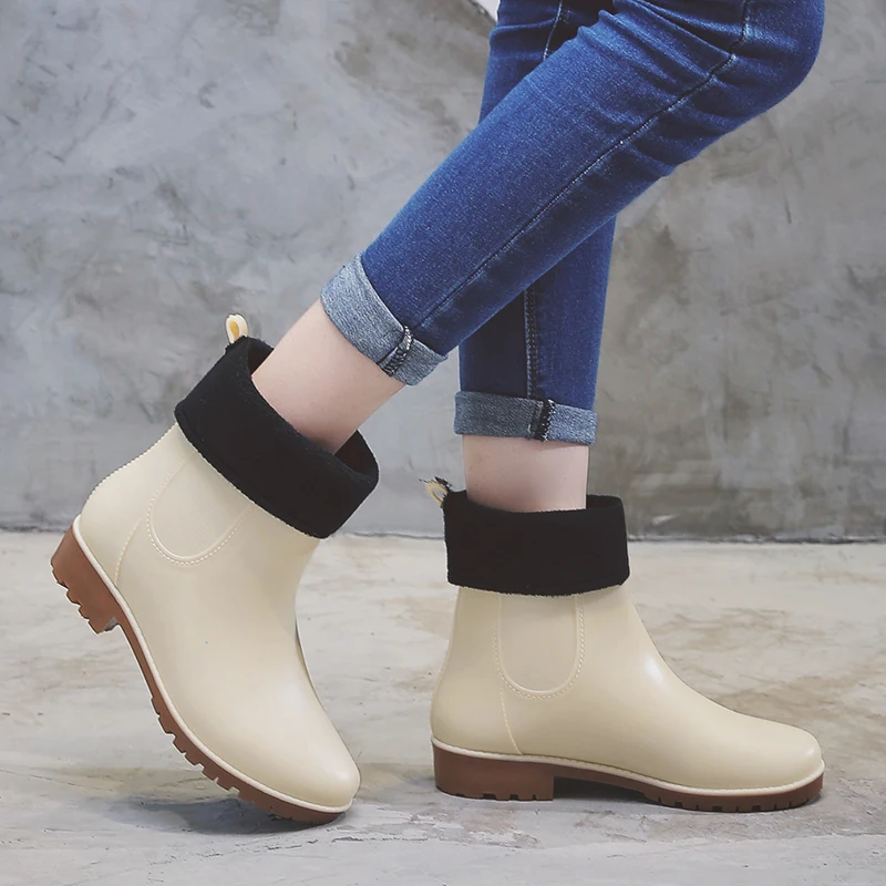 
Women Rain Boots Ladies Rubber Boots Waterproof Shoes Boots Ankle 