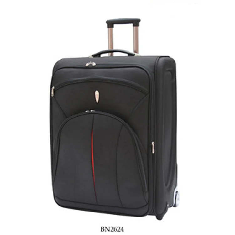 Fashion beautiful trolley suitcase trolley soft case luggage set for 4 wheels