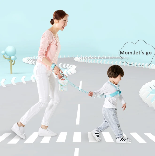 Детский удобный ремень безопасности для ходьбы на запястье, регулируемый плечевой ремень с защитой от потери